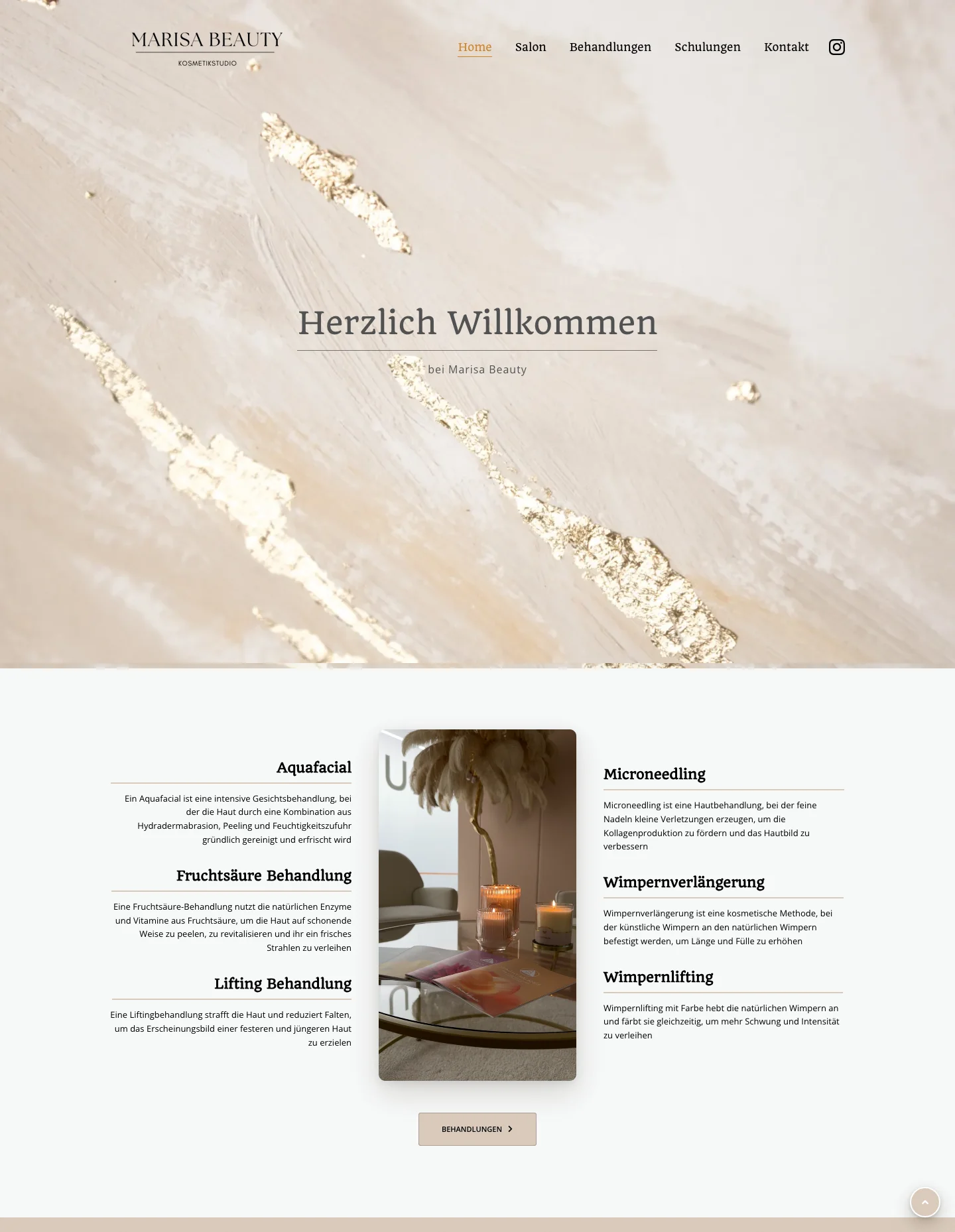 Startseite von marisabeauty.de